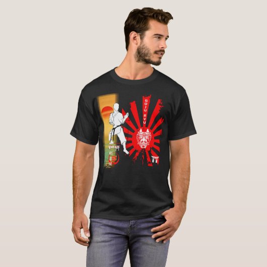 Goju Ryu Karate Red Mist Samurai T-Shirt (Voorkant volledig)