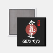 Goju Ryu Karate Uniform Goju Ryu Uniform Calligrap Magneet (Voorkant / Achterkant)