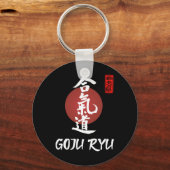 Goju Ryu Karate Uniform Goju Ryu Uniform Calligrap Sleutelhanger (Voorkant)