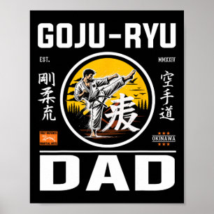 Goju-ryu karate vader voor vaders met karate pion poster