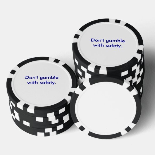 "Gok niet met veiligheid" Poker Chip (Opstapeling)