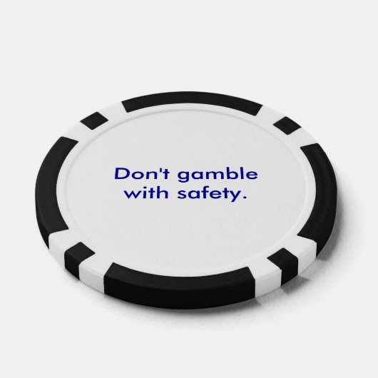 "Gok niet met veiligheid" Poker Chip (Enkel)