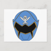 Gokai Super Mega Blauwe Helm Postkaart (Voorkant)
