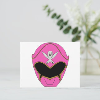Gokai Super Mega Roze Helm Postkaart