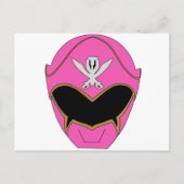 Gokai Super Mega Roze Helm Postkaart (Voorkant)