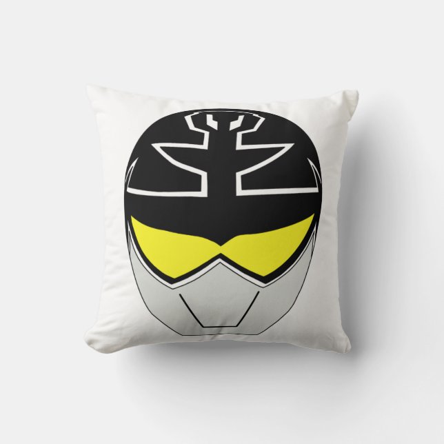 Gokai Super Mega Zilveren Helm Kussen (Voorkant)