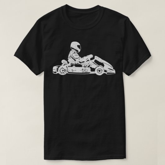 Gokart Kart Racing Driver Karting Retro Gift 3 T-shirt (Design voorkant)