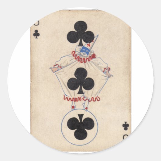 gokclown ronde sticker (Voorkant)
