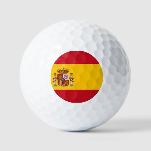 Gokf / Vlag / Bandera de España Golfballen (Voorkant)