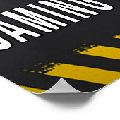 Gokken aan de gang - Waarschuwing Gokken lopend Poster (Hoek)