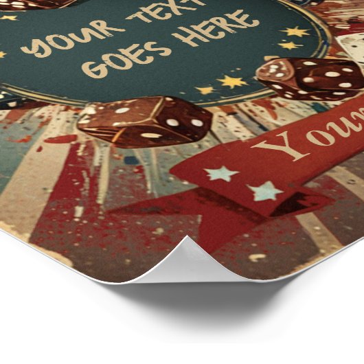  gokken bewerkbaar poster (Hoek)