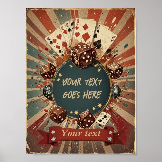 gokken bewerkbaar poster (Voorkant)