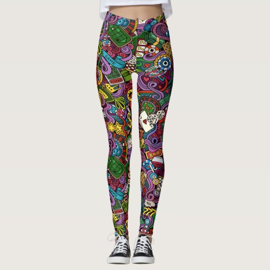 Gokken Casino Pop Mode Leggings (Voorkant)