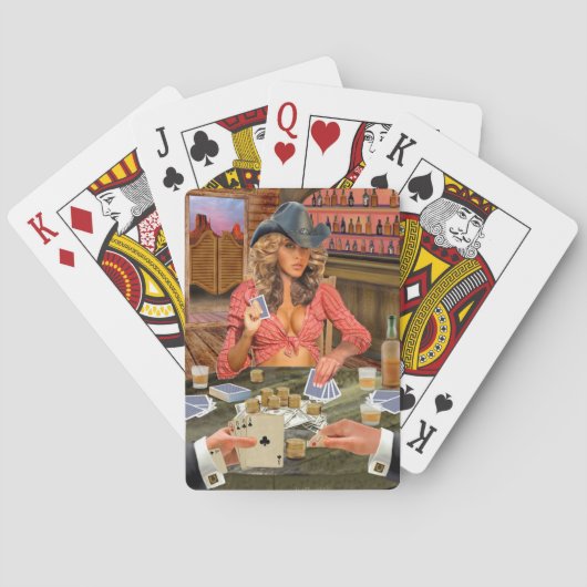 GOKKEN COWGIRL POKERKAARTEN (Achterkant)