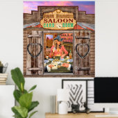 GOKKEN COWGIRL POSTER (Thuiskantoor)