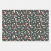 Gokken dobbelstenen poker chips schedel patroon inpakpapier vel (Voorkant 2)