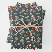 Gokken dobbelstenen poker chips schedel patroon inpakpapier vel (In situ)