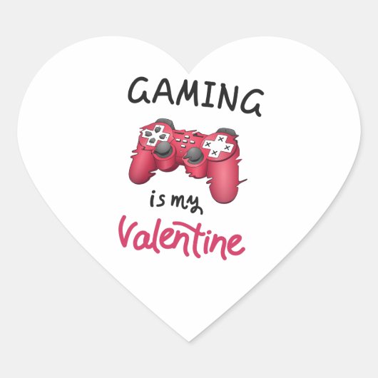 Gokken is mijn Valentijn Hart Sticker (Voorkant)