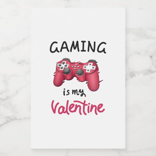 Gokken is mijn Valentijn Voedselcontainer Etiket (Enkel label)