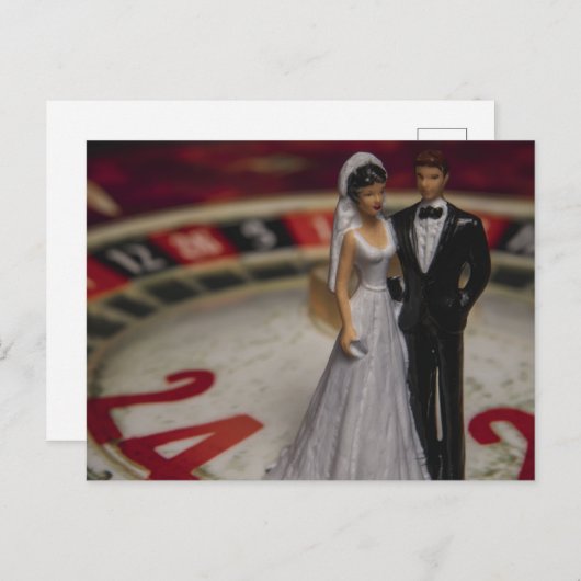 Gokken op het huwelijk briefkaart (Voorkant / Achterkant)