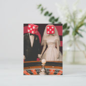 Gokken op het huwelijk surrealistisch briefkaart (Staand voorkant)