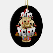 Gokken Poker Spel Xmas Verlichting Kerstboom A Keramisch Ornament (Rechts)