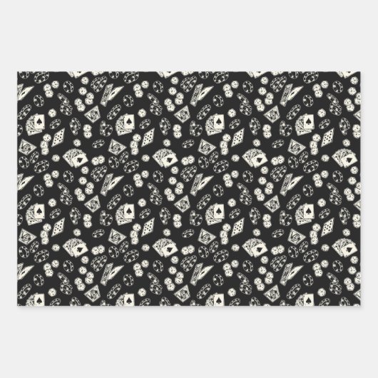 Gokken Poker Straight Flush Kaarten Dice Inpakpapier Vel (Voorkant)