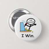 Gokken (win) ronde button 5,7 cm (Voorkant /achterkant)