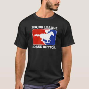Gokker op paardenrennen wedden t-shirt