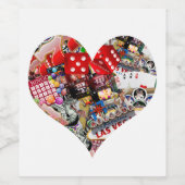 Gokkersdroom - Las Vegas Iconen Collage Wijn Etiket (Enkel label)