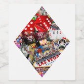 Gokkersdroom - Las Vegas Iconen Collage Wijn Etiket (Enkel label)
