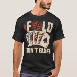 Gokontwerp voor casino kaarten poker speler mannen t-shirt