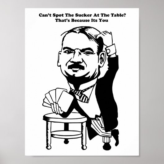 gokpoker casino sucker citeert kunst poster (Voorkant)