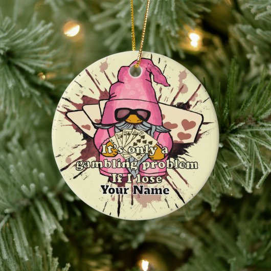 Gokprobleem gnoom keramisch ornament (Boom)