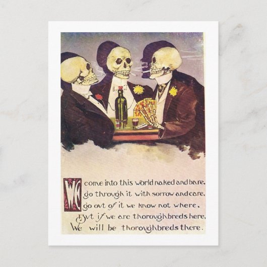 Gokskeletten — oud beeld briefkaart (Voorkant)