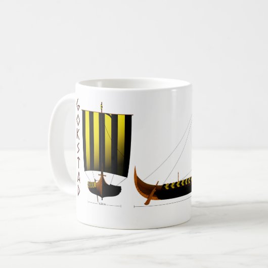 Gokstad Viking Ship Koffiemok (Voorkant links)