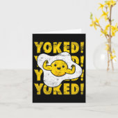 Gokte tandbekkens Eiergelkistjes Mannen Funny Gym Kaart (Gele Bloem)