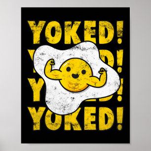 Gokte tandbekkens Eiergelkistjes Mannen Funny Gym Poster