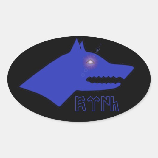 Gokturk Ovale Sticker (Voorkant)