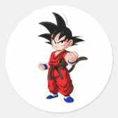Goku  ronde sticker (Voorkant)