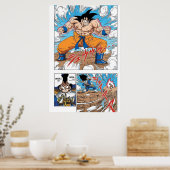 Goku vult VS Vegeta op Poster (Keuken)