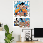 Goku vult VS Vegeta op Poster (Thuiskantoor)