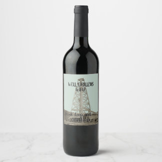 GOL DRILLERS WINE DEEP EN RICH FLAVOR ANTIEK WIJN ETIKET