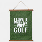 Gol Grappige quotes voor golfer Hangend Wandkleed (Voorkant)