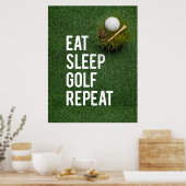 Gol Grappige quotes voor golfer Poster (Keuken)