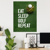 Gol Grappige quotes voor golfer Poster (Thuiskantoor)