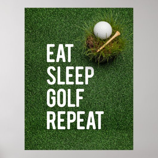Gol Grappige quotes voor golfer Poster (Voorkant)