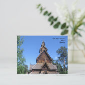 Gol stave Church briefkaart #1 (Staand voorkant)