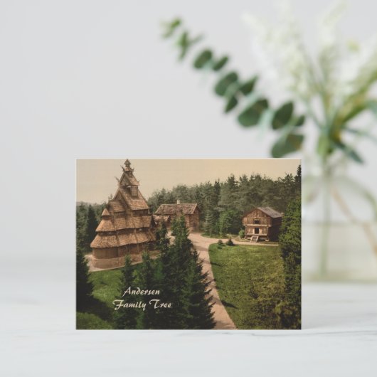 Gol Stave Church, Oslo, Noorwegen Briefkaart (Staand voorkant)