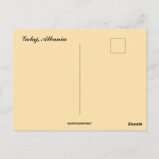 Golaj Albanië Briefkaart (Achterkant)